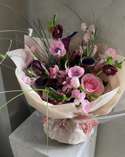 Pink & Burgundy Floral bouquet