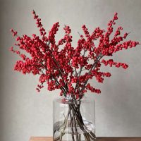 Bouquet of bright red ilex berries